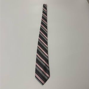 Jones New York Silk Striped Pink and Black Men's Tie